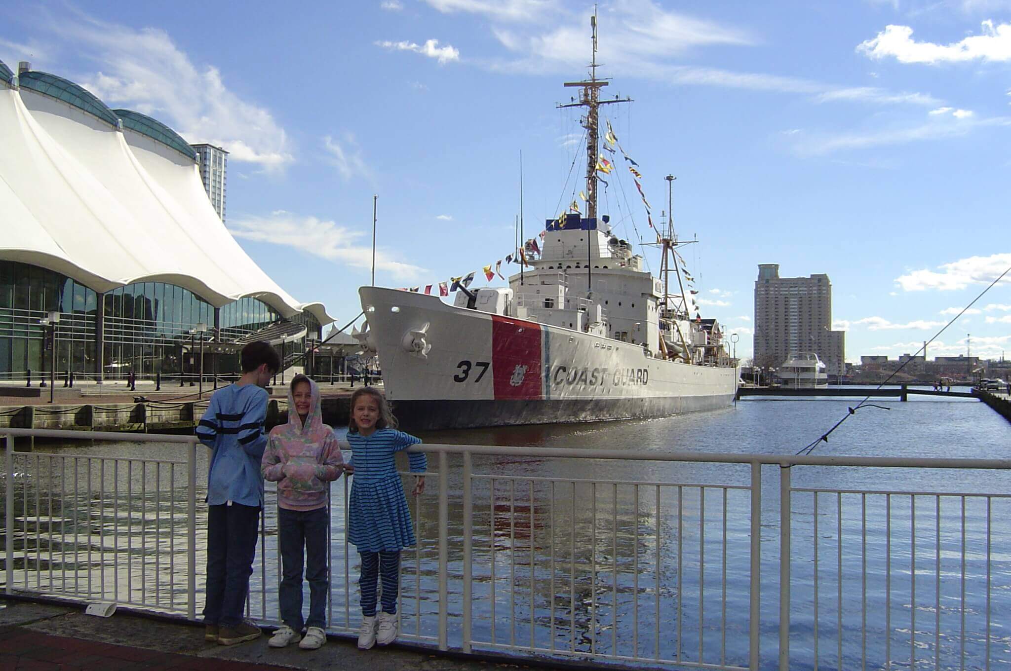 CG cutter in Baltimore Inner Harbor