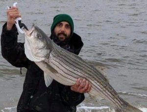 John Ruggerio with an excellent striper.