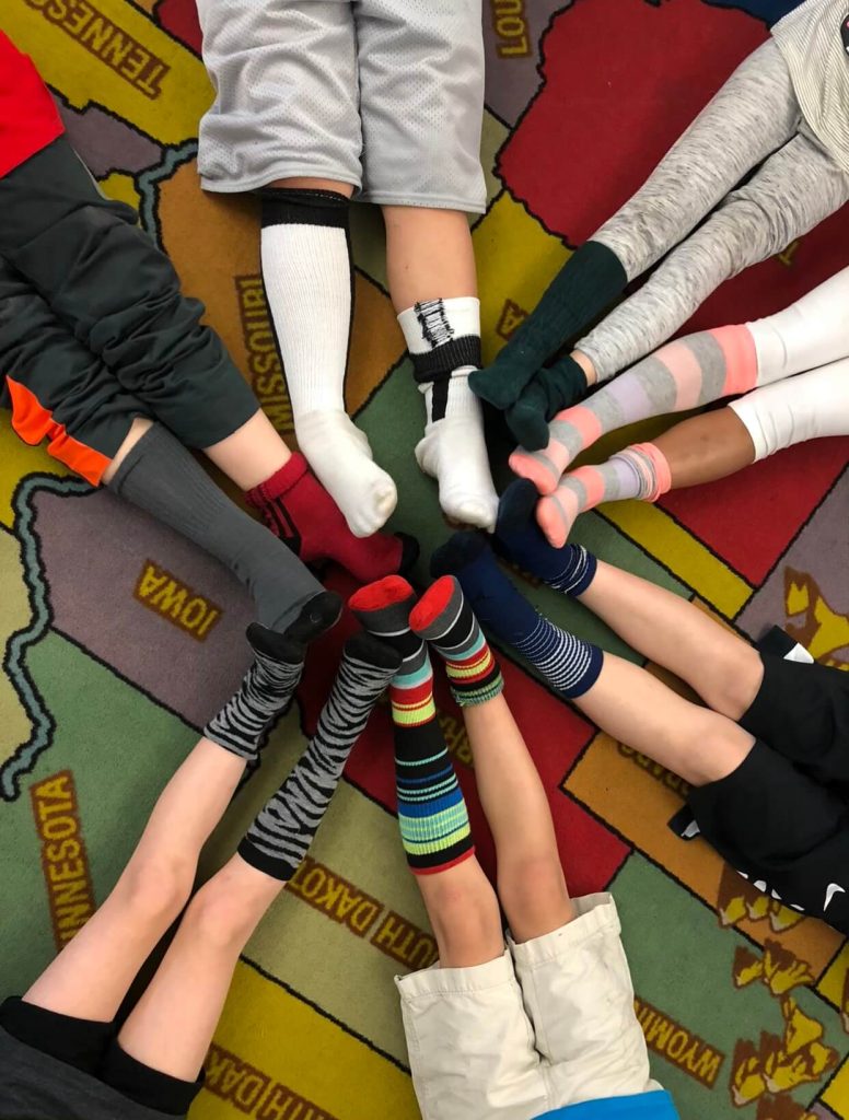 Dennis Township students wear silly socks