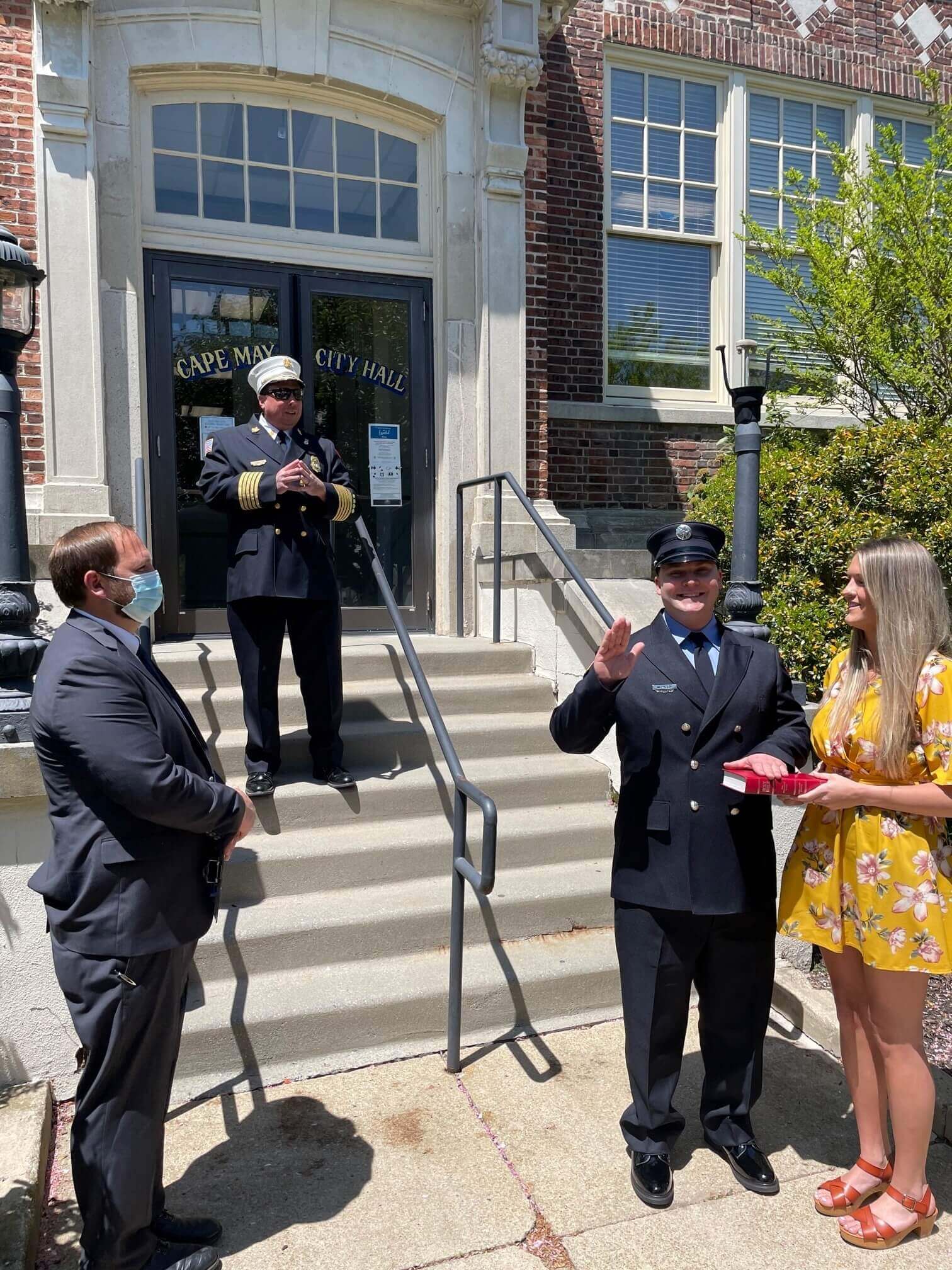 Michael Pardy became a career firefighter for the Cape May Fire Department May 7