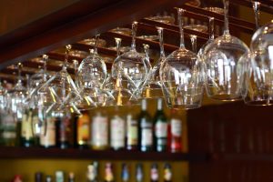 Wine Glasses Overhead - File Photo