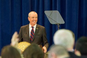 Gov. Phil Murphy delivers an address on his 100th day in Office
