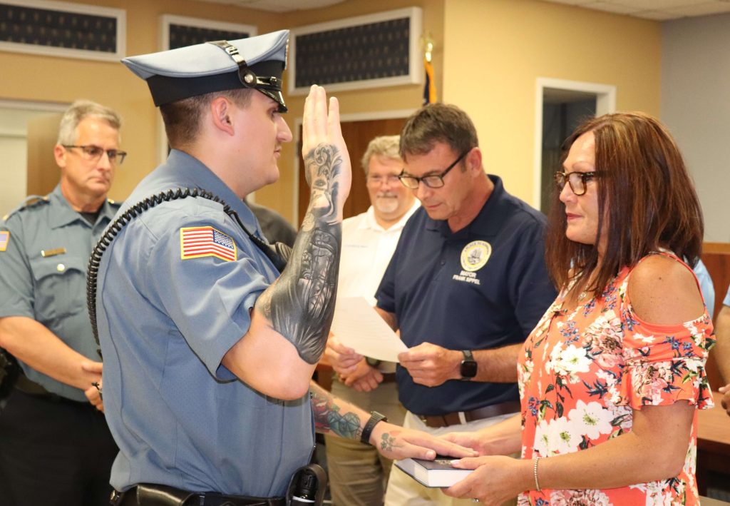 Anthony Prats Jr. was sworn as a Lower Township officer June 7.