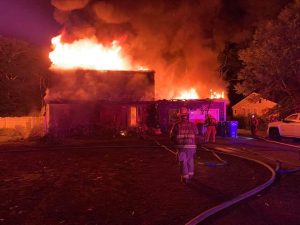 Multiple fire departments responded to a house fire on Sheila Avenue