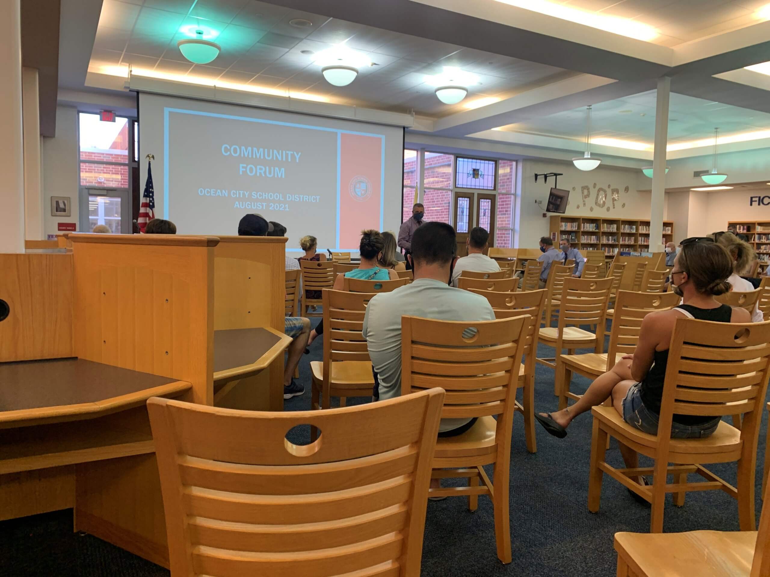 Ocean City School District’s interim Superintendent Dr. Thomas Baruffi speaks during an Aug. 24 community forum