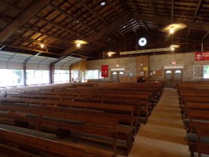The Tabernacle seats a large crowd and was built in 1959. 