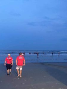 Two swimmers were rescued from the waters off Garfield Avenue beach