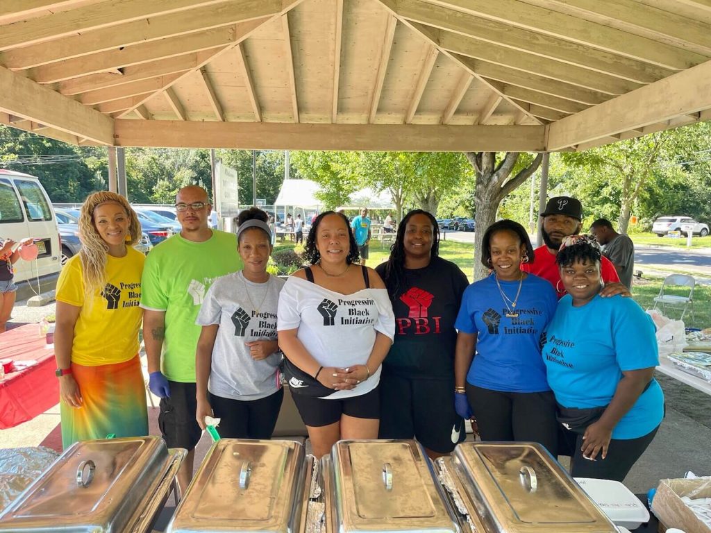 Members of the Progressive Black Initiative of Whitesboro gather for a group photo while volunteering their time at the 2021 Whitesboro Reunion.