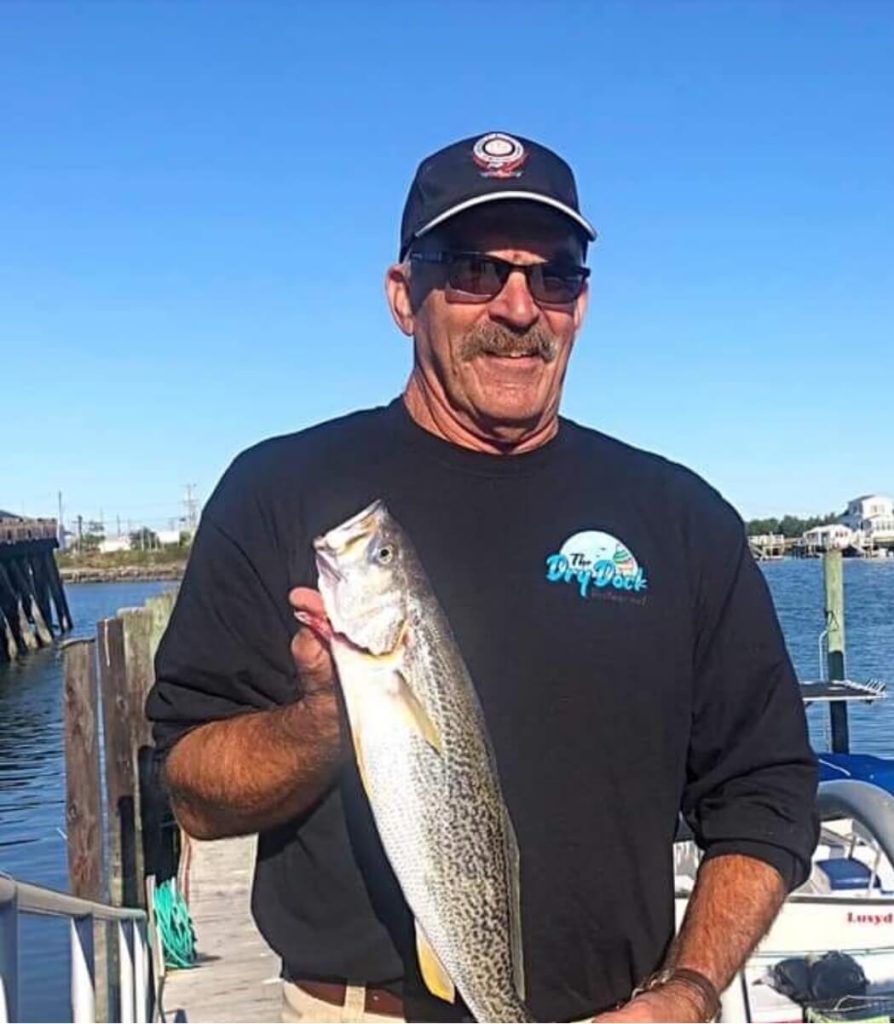 Joe Tomlin and his 20-inch weakfish.