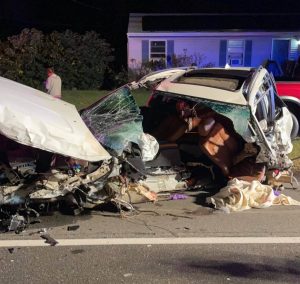 First responders were called to the scene of a two-car motor vehicle crash Oct. 18 that left one occupant partially ejected from their vehicle. The crash remained under investigation by the New Jersey State Police