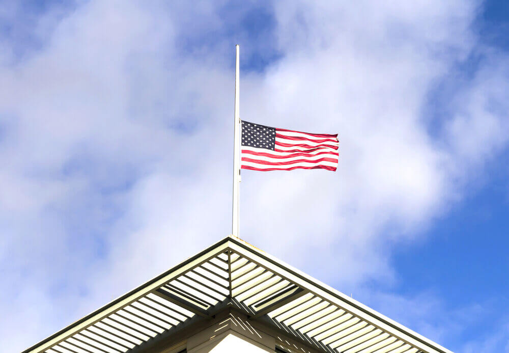 Haff-staff American Flag - Shutterstock