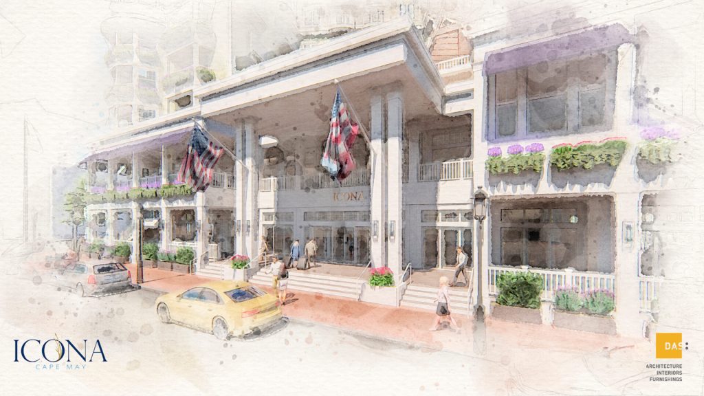 An artist’s rendering of a seven-story