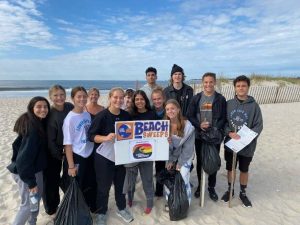 Lower Township high schoolers joined volunteers at 70 New Jersey beaches as part of Clean Ocean Action's (COA) Fall Beach Sweeps Oct. 23.