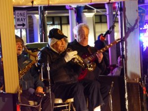 A band played many holiday favorites at the parade