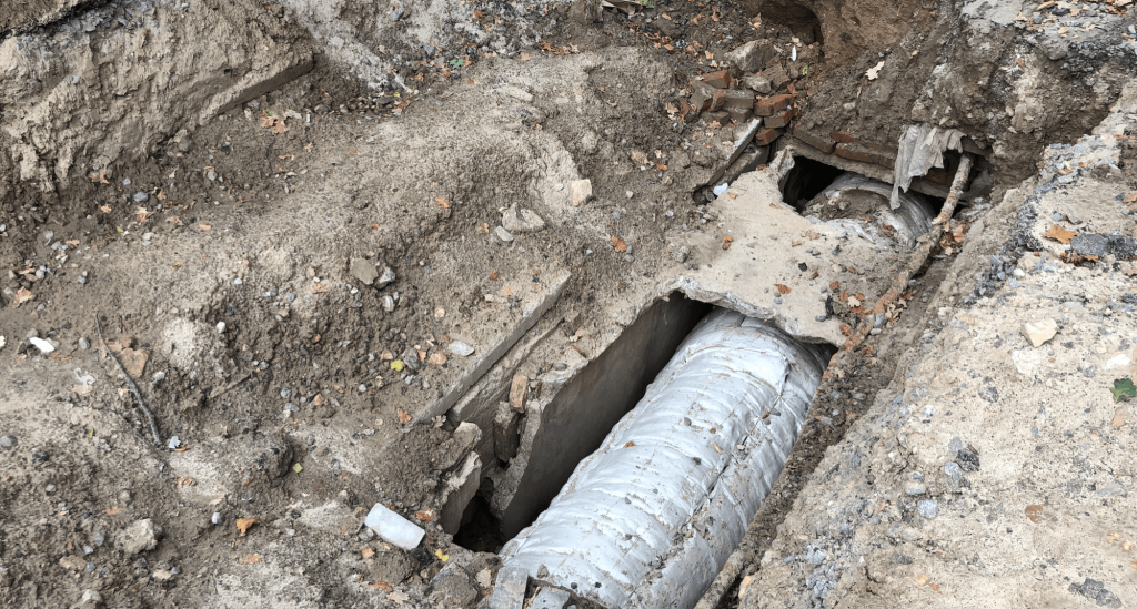 A stock photo of an aging water main. 