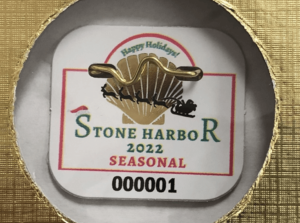 The 2022 Stone Harbor holiday beach tag