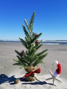 beach christmas tree