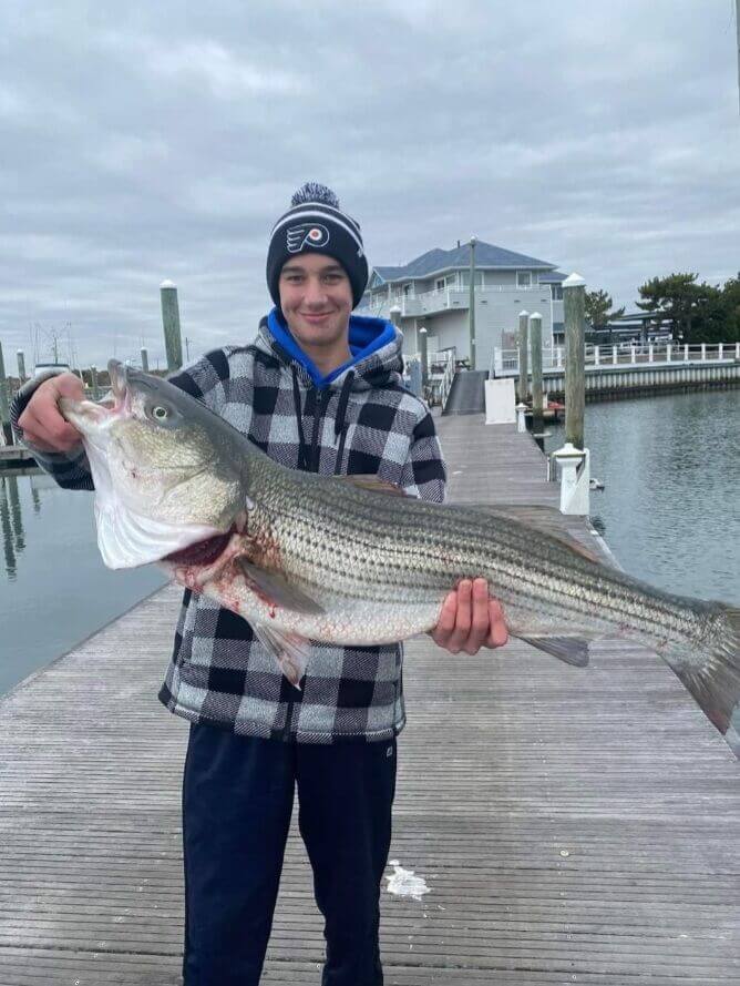 John “JB3” and his nice striped bass caught on his birthday weekend. 