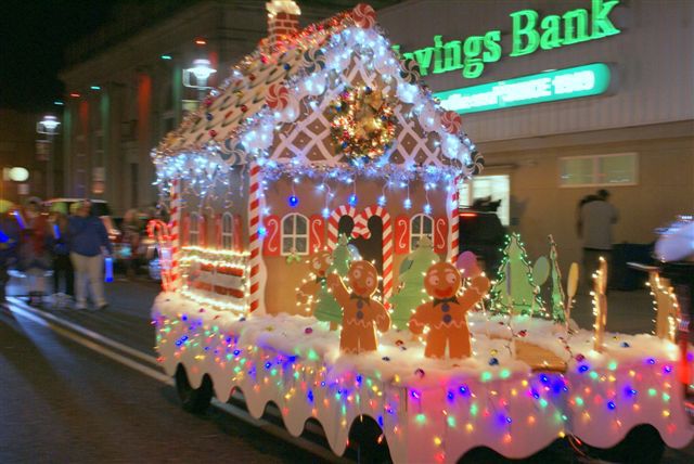 A Wildwood Christmas parade float from a prior year's event.