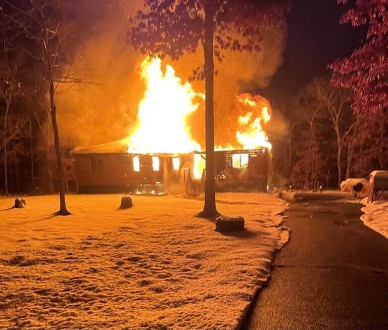 A fire in the 200 block of Calhoun Avenue in the early morning of Jan. 5. 