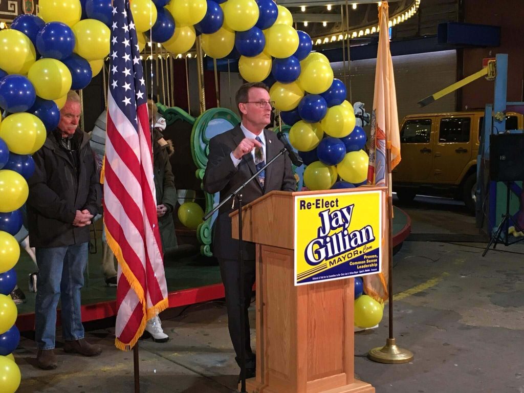 Ocean City Mayor Jay Gillian announces his campaign for reelection Jan. 23.  