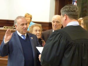 Freeholder Vice Director Leonard Desiderio took his oath of office alongside his father in 2016. In 2022. Desiderio's father passed away one day before Desiderio was scheduled to be sworn in for a new term. 