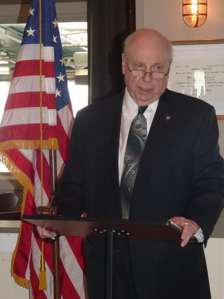 Cape May County Commissioner Director Gerald Thornton addresses the Cape May County Chamber of Commerce March 17