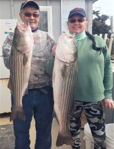 Jim and Lynn Gifford and their third and first-place stripers. 