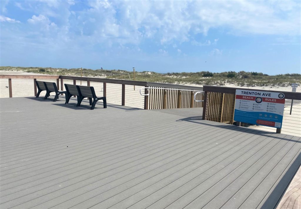 Pictured is an already completed beach access area.