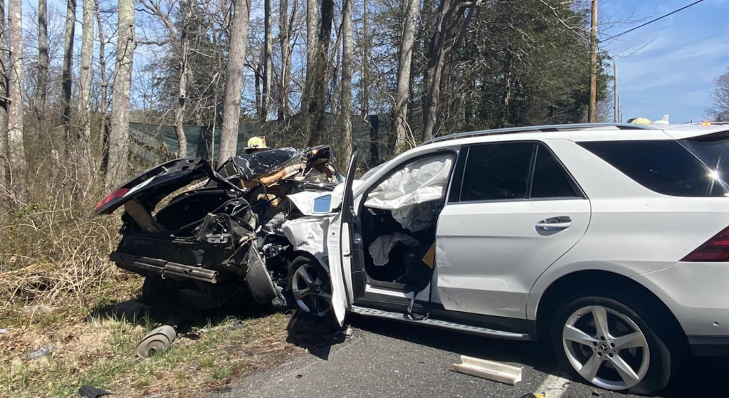 A picture of the fatal April crash on Tuckahoe Road.