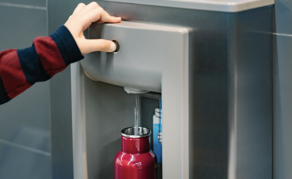 A water bottle refilling station. Stations similar to these will be installed using the funding from the NJEA.