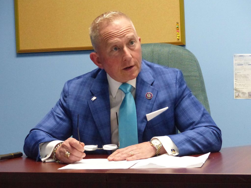 U.S. Rep. Jeff Van Drew (R-2nd) speaks with Cape Issues members and Herald staff August 2021.