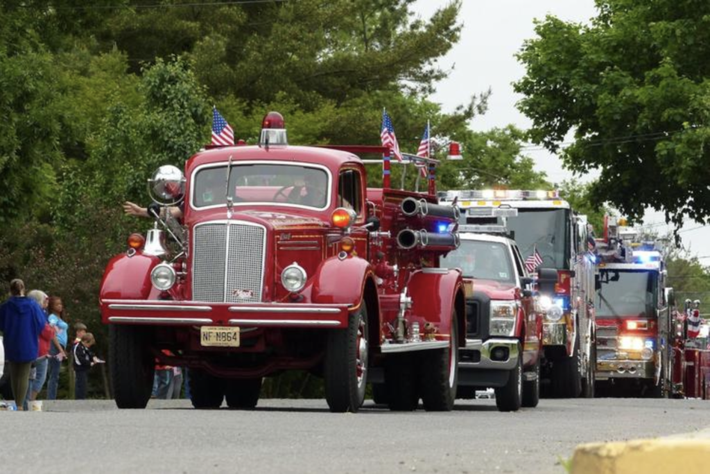 A line of fire vehicles from around Cape May County at a 2018 Memorial Day parade. The new funding will support a variety of equipment needs in departments across New Jersey.