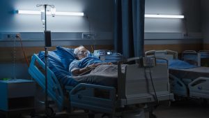 covid hospital ventilator alone stock