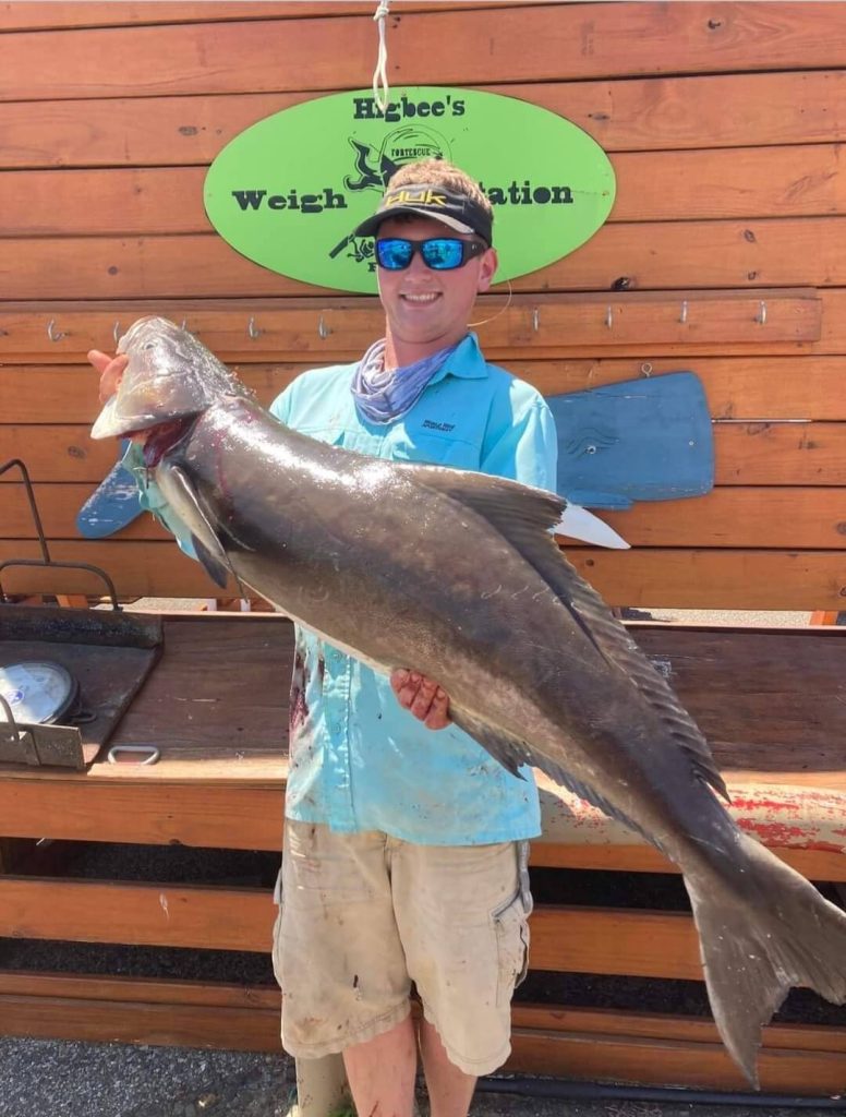 Tyler Smith and his 40.5-pound cobia. 