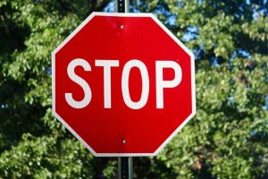 Stop sign stock
