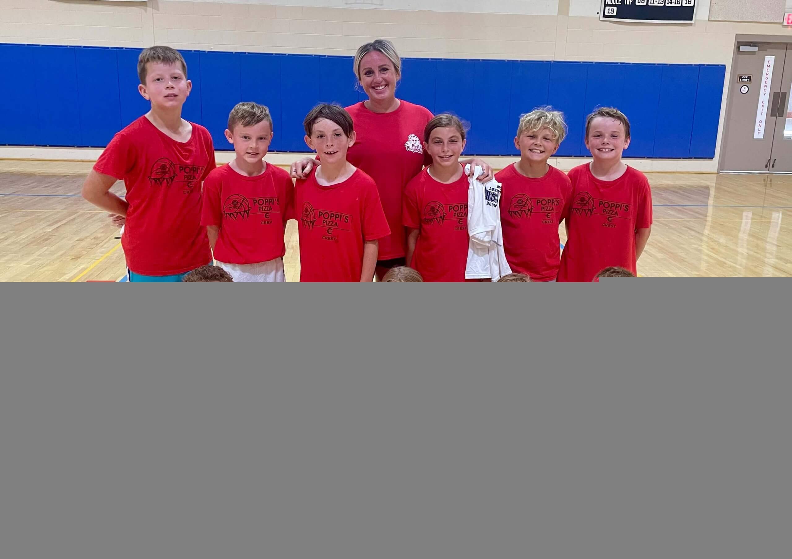 The Poppi's Pizza team won the championship game in the Wildwood Crest grades 3-5 coed summer basketball league on Thursday