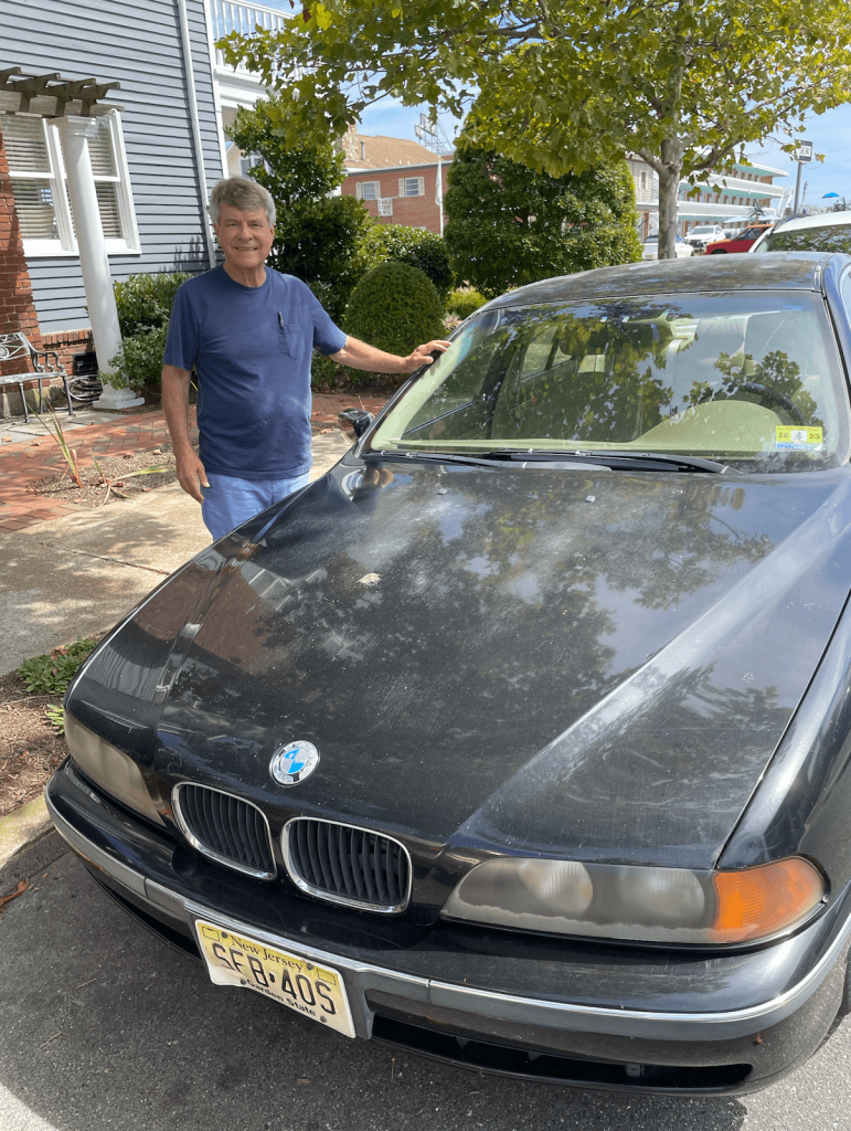 Art with his 24-year old BMW