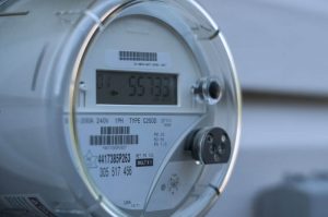A smart electric power meter measures power usage.
