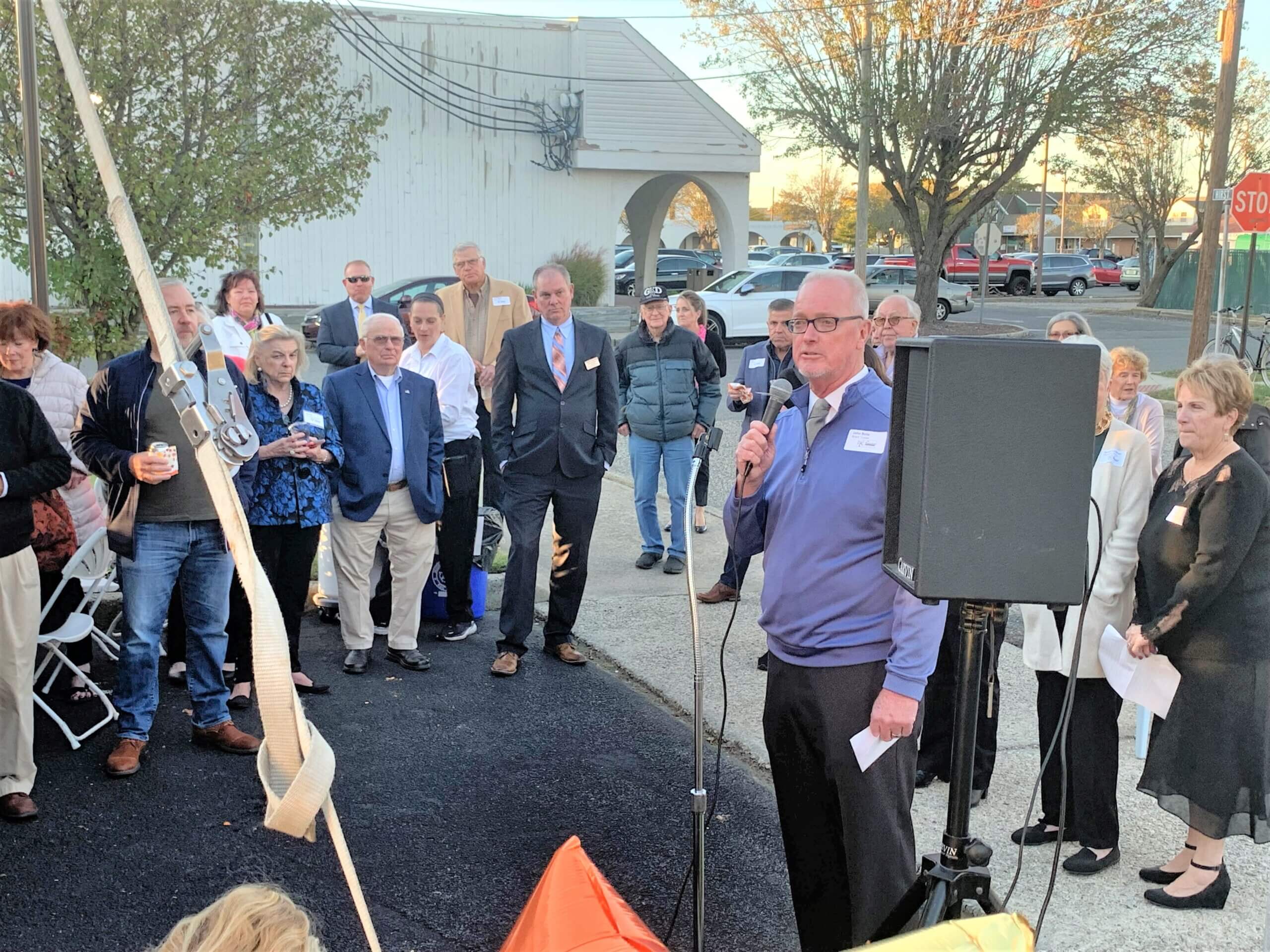 Operations Director John Bolte speaks at the grand opening of the new center in Rio Grande.