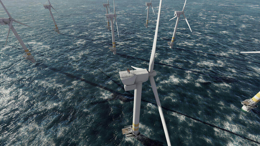 wind farm from above