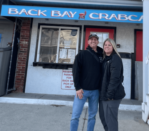 Back Bay Seafood owners Keith and Lori Meloni. 