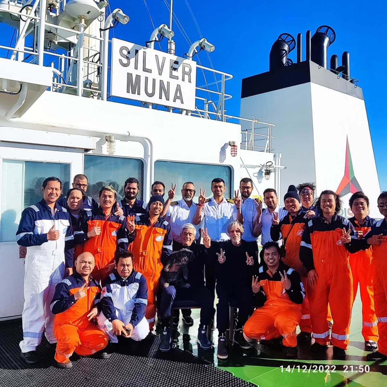 The crew of the Silver Muna