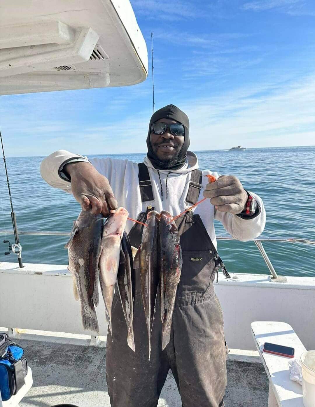 A nice limit of blackfish for this angler