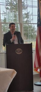 Dr. Oliver Cooke addresses the Cape May County Chamber of Commerce at the Avalon Links Restaurant