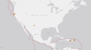 USGS' website shows no sign of seismic activity in the area about one hour after the tremors were felt Jan. 13. 