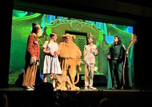 Shown are the lead characters in Middle Township High School’s production of “The Wizard of Oz.” From left to right are sophomore Carter Wood (Scarecrow)