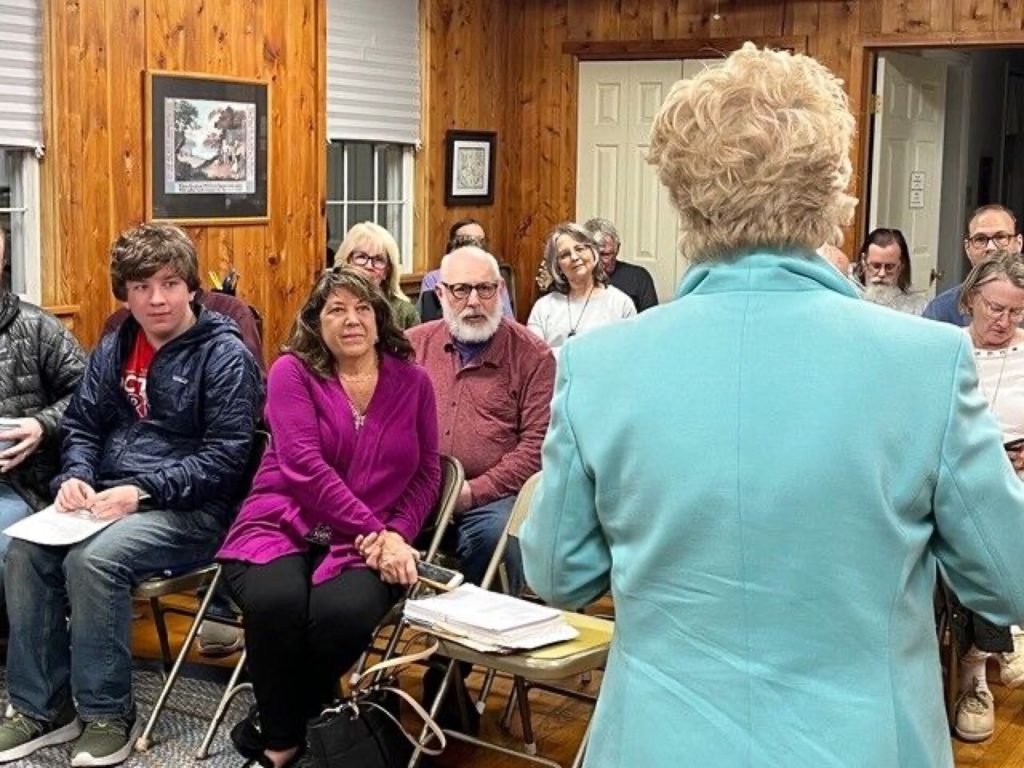 Cape May County Democratic Chairwoman Marie Blistan speaks to members of the Upper Township Democratic Club March 7. 