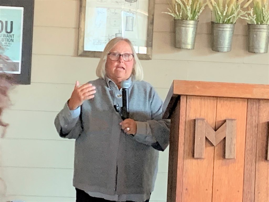 Cape May County Tourism Director Diane Wieland speaks to the Greater Wildwood Chamber of Commerce about trends in tourism and marketing the entire county – not just the beaches.