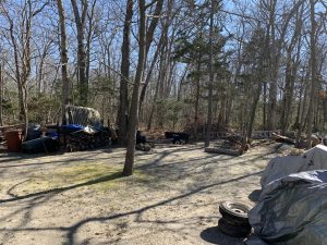 Shown is an area where a township resident’s dog was attacked by coyotes.  